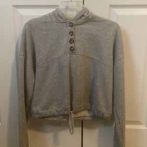 Cropped Grey GB Hoodie